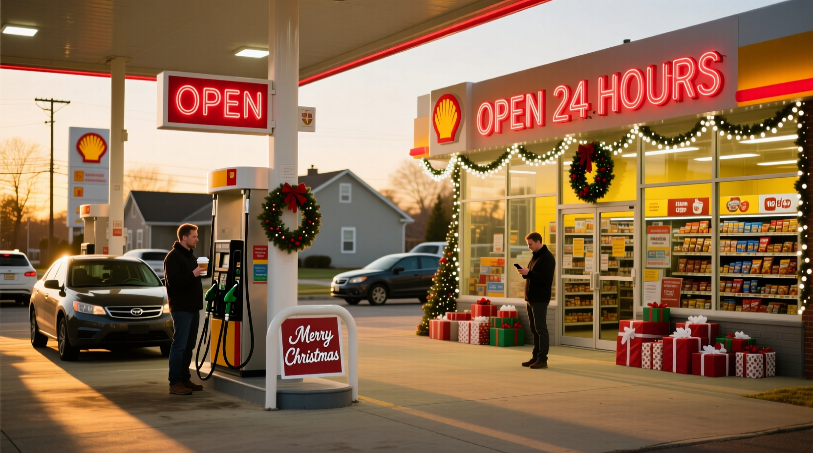 is gas station open on christmas