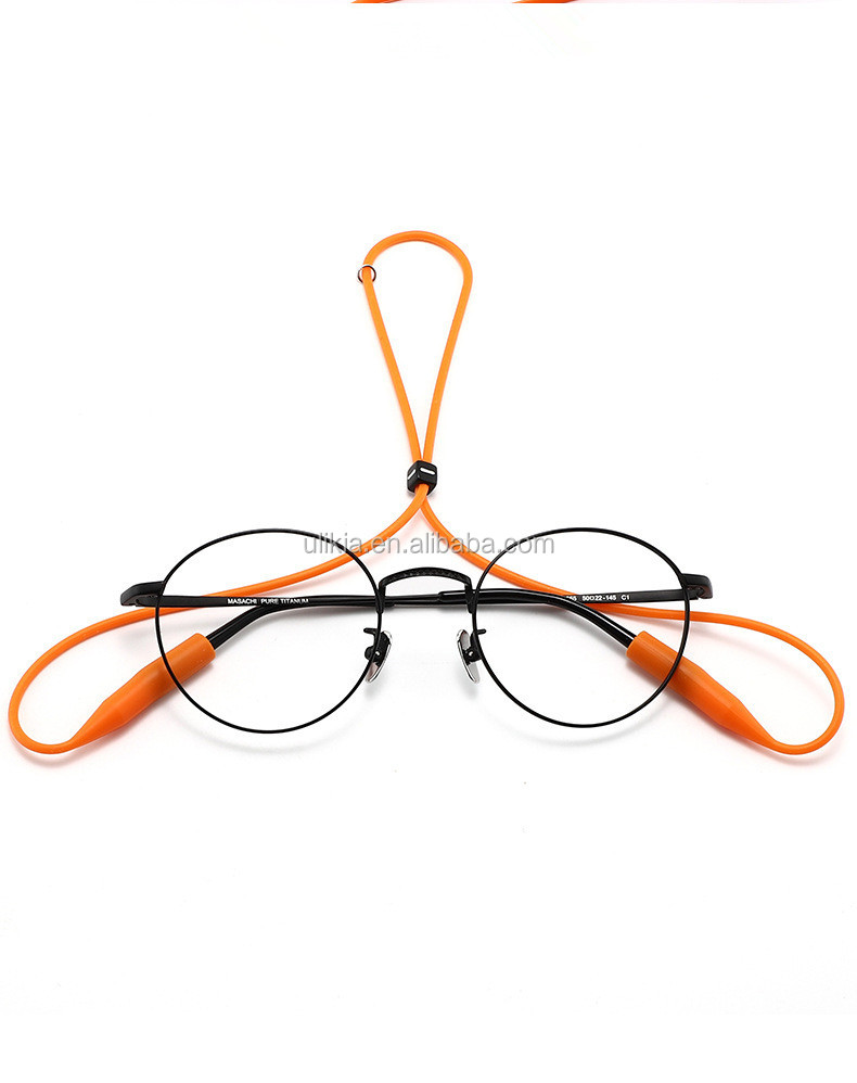可调节硅胶运动太阳镜支架带,安全眼镜颈绳绳