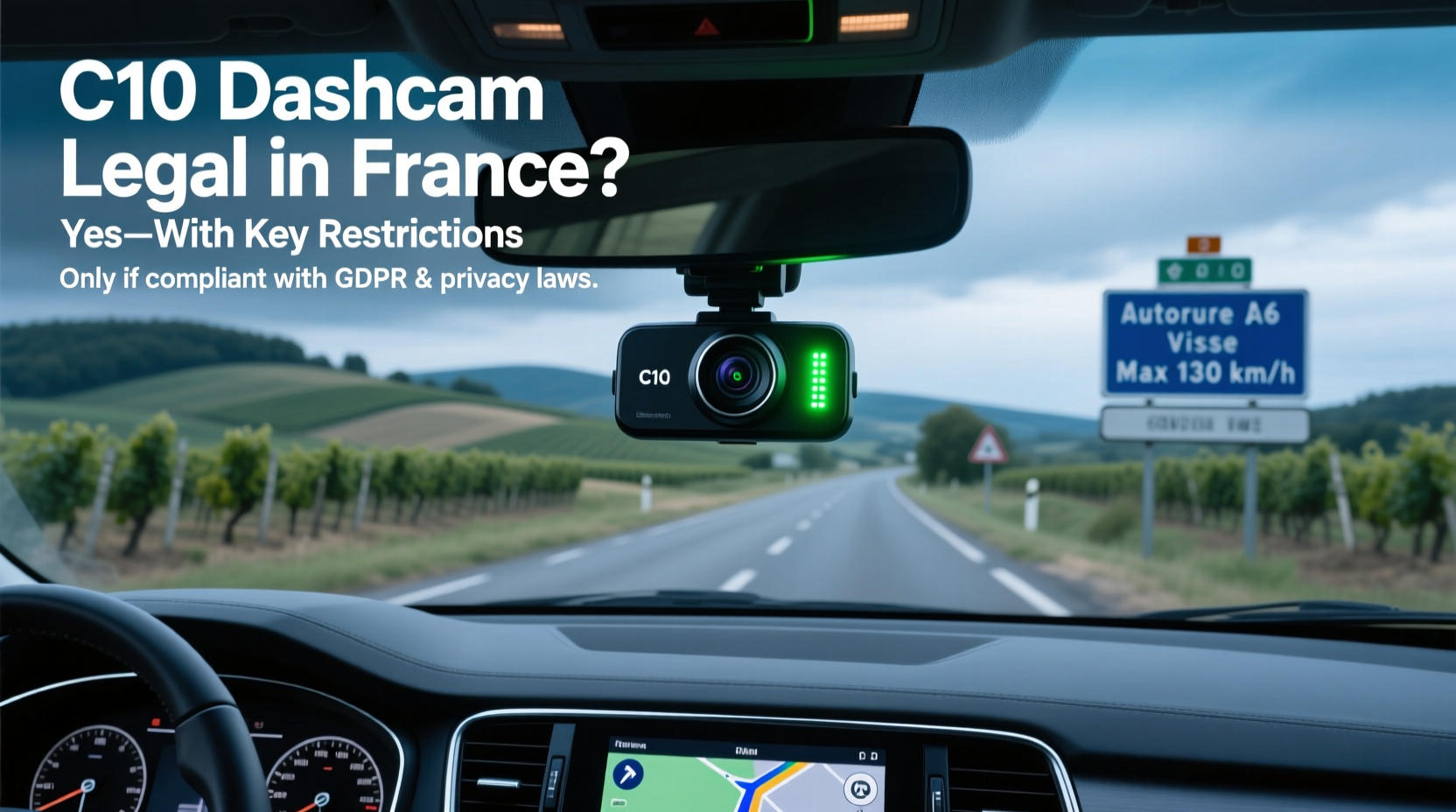 c10 dashcam france legality
