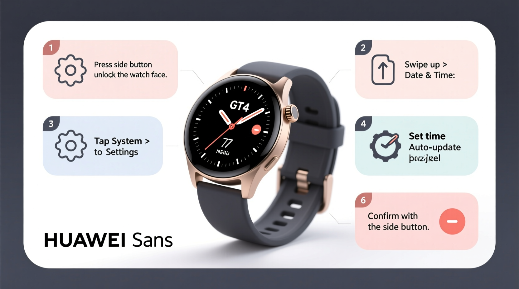 a step by step guide to manually changing the time on your huawei watch