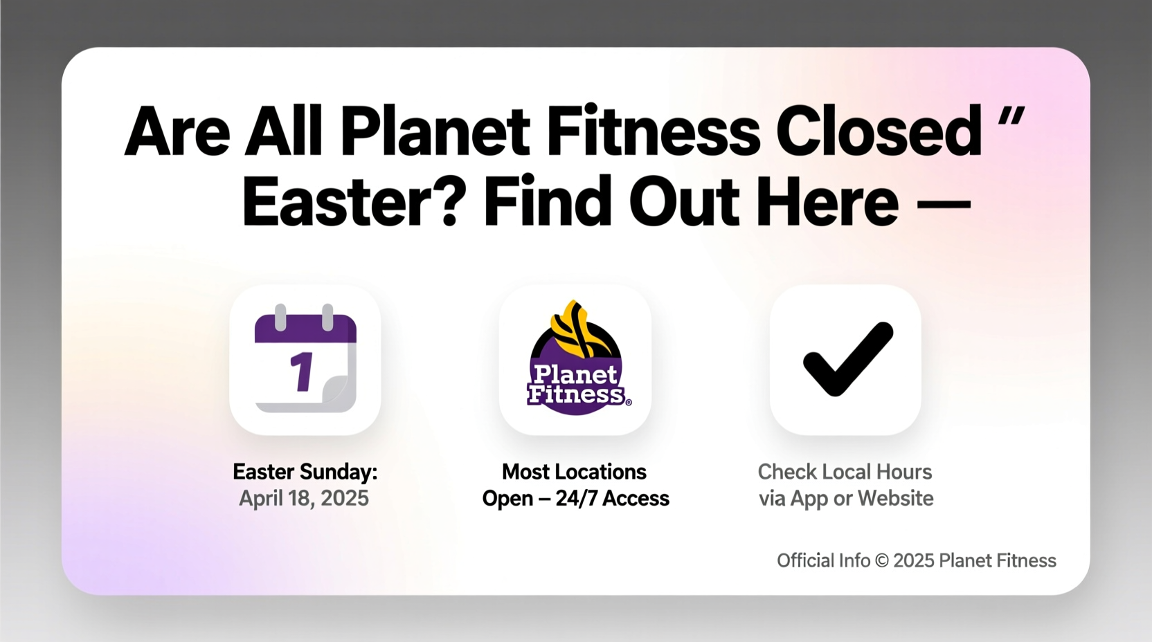 are all planet fitness closed on easter