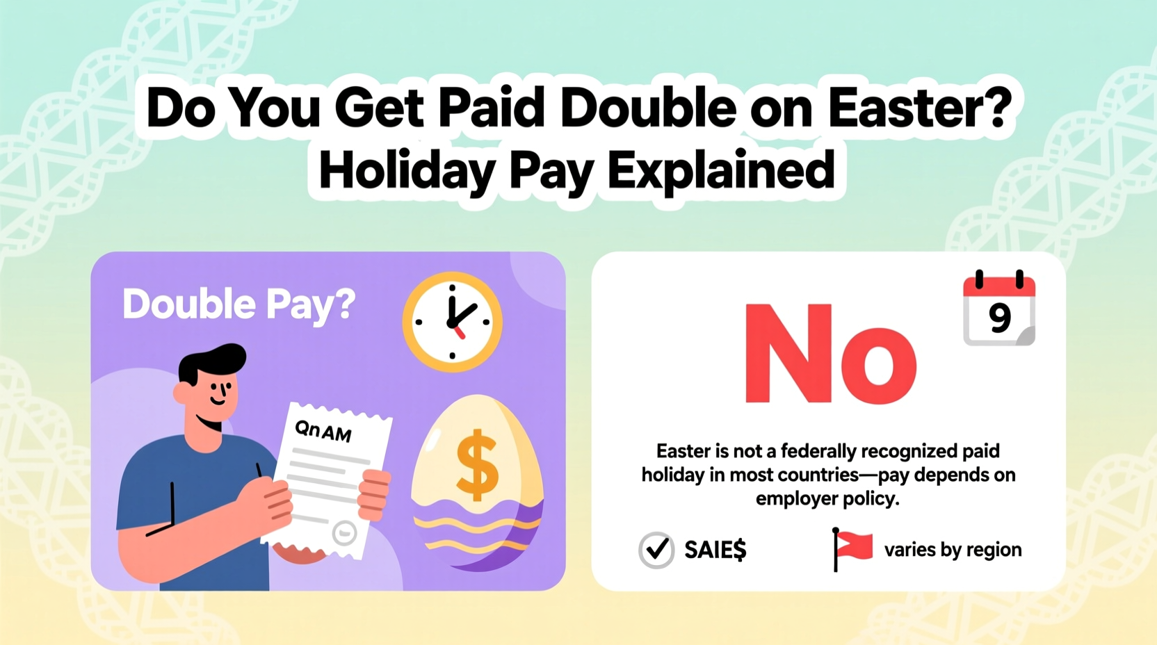 do u get paid double on easter