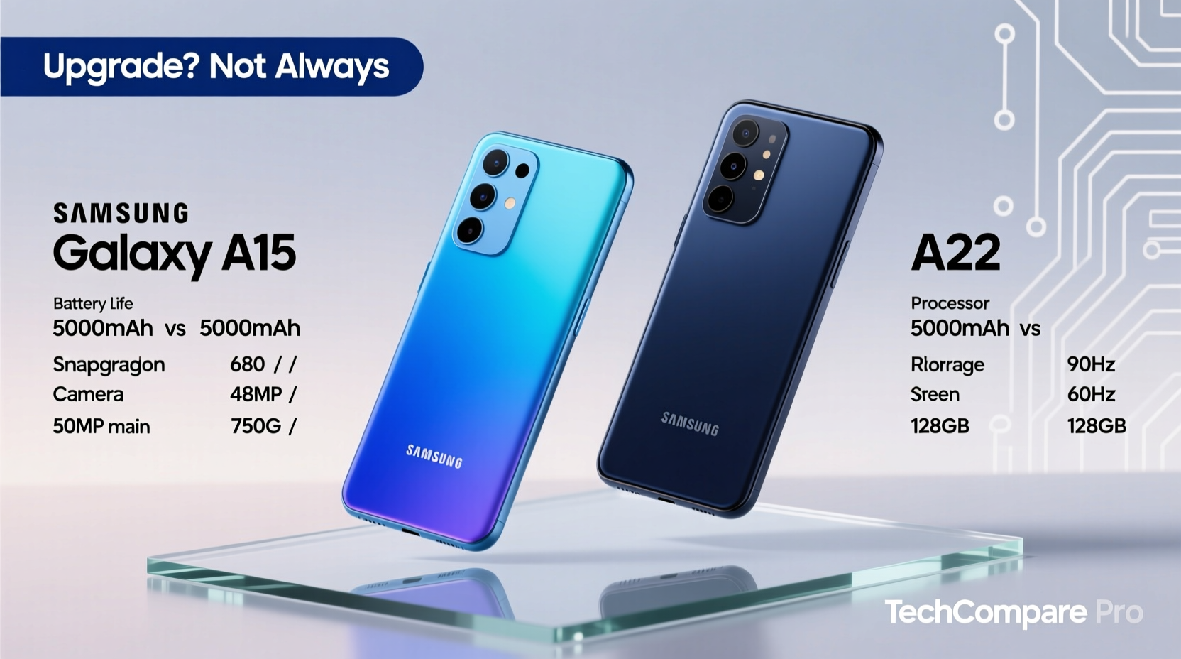 samsung a15 vs a22 is it worth upgrading or are you better off with the older model