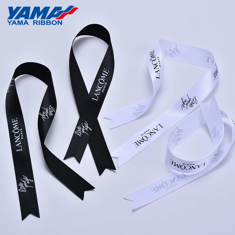 YAMA Factory Professio<i></i>nal Customized Sizes Printed Satin Grosgrain Trimmed Ribbon Cutting