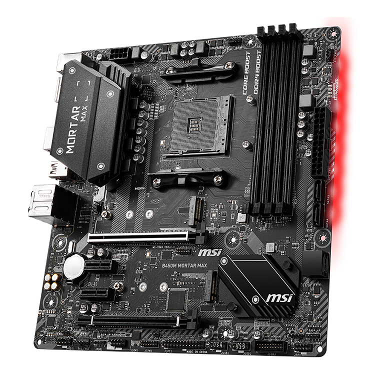 新品】MSI マザーボード Micro-ATX　B450M-MORTAR-MAX ミリタリースタイルの拡張ヒートシンクにより優れた熱