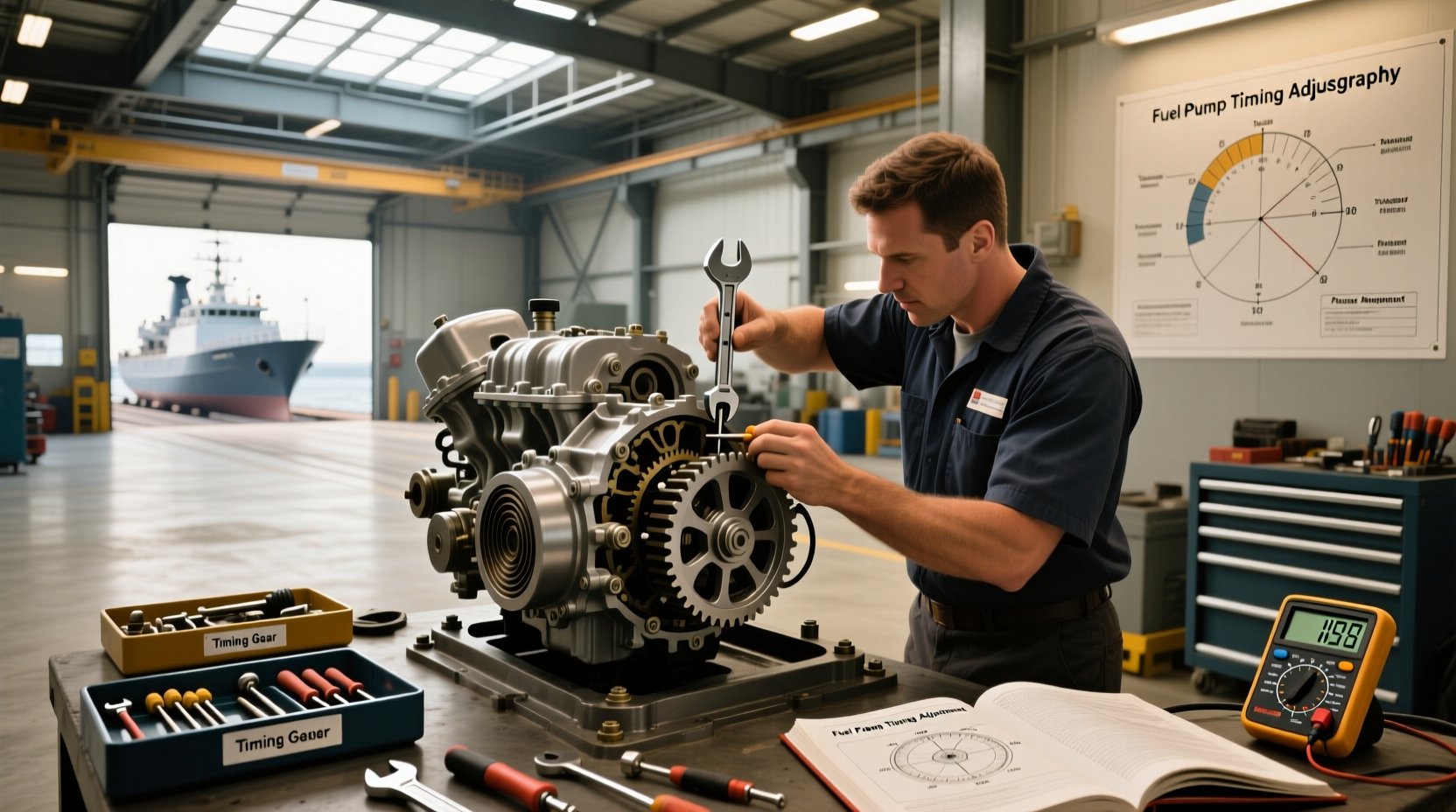 How to choose fuel pump timing, How to adjust fuel pump timing in auxiliary engine?