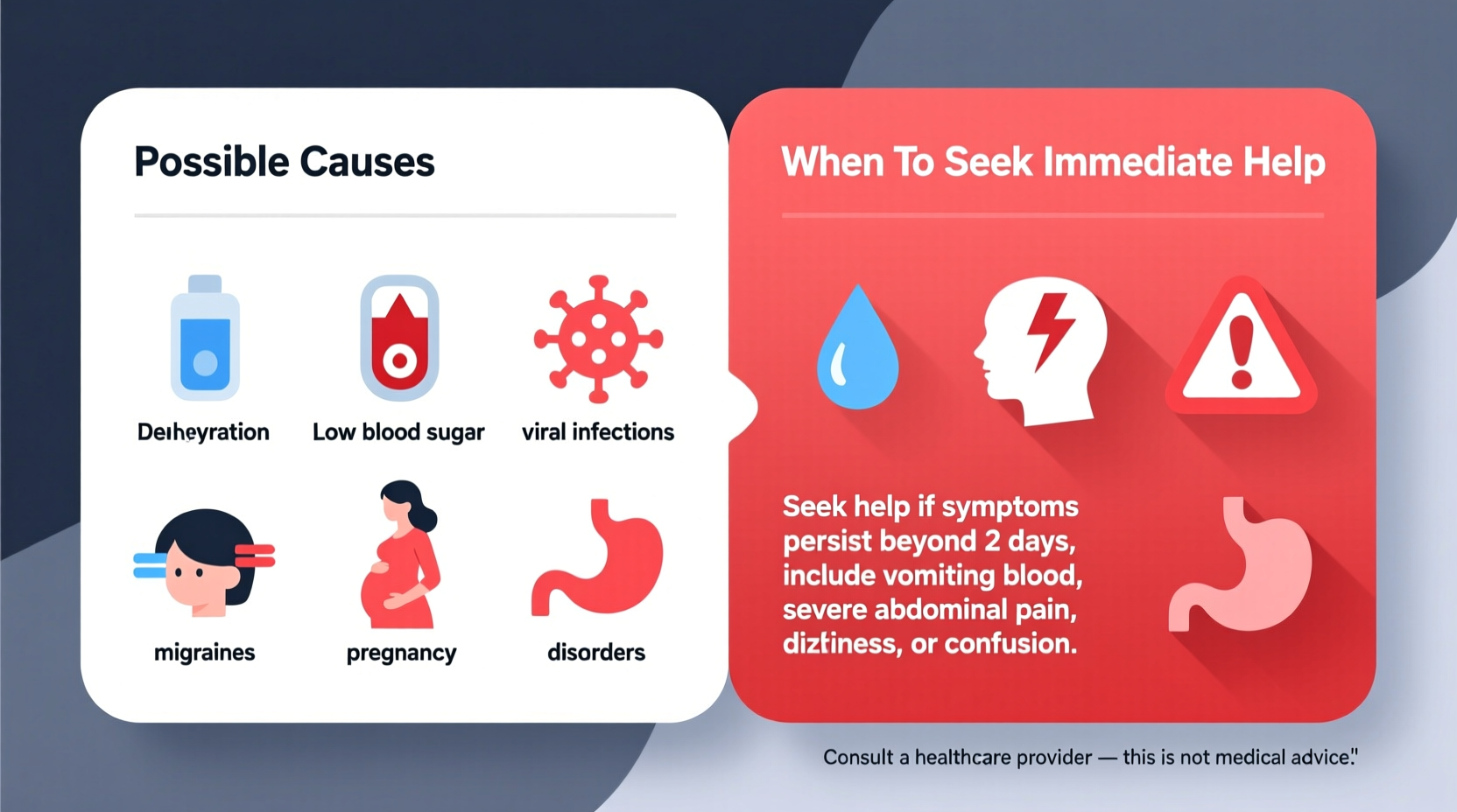tired and nauseous possible causes and when to seek help