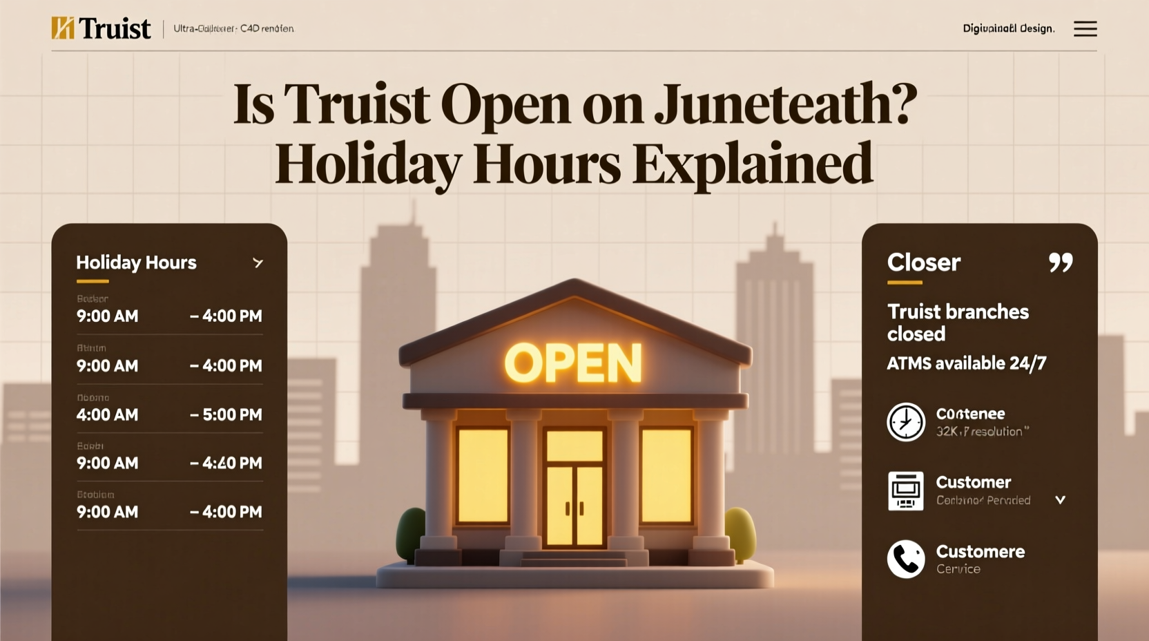 is truist open on juneteenth