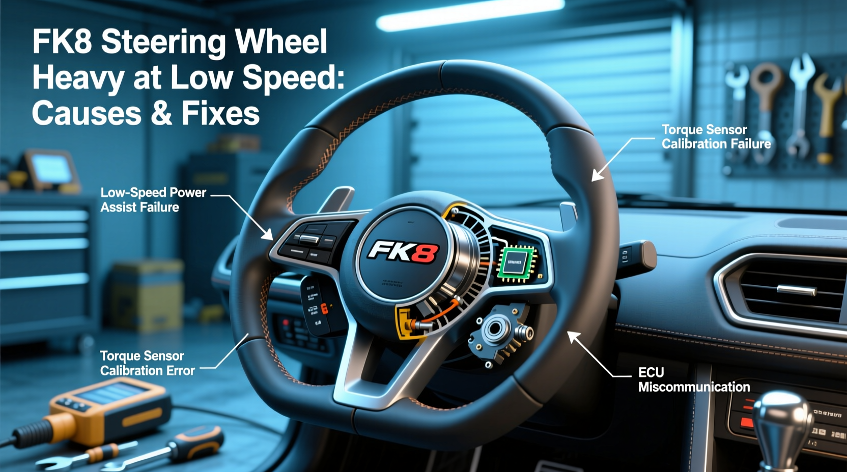 fk8 steering wheel heavy low speed