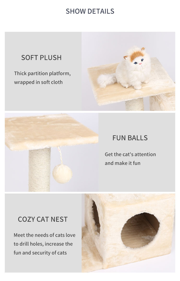 Hot Sell simple happy pet modern cat tree for cat play