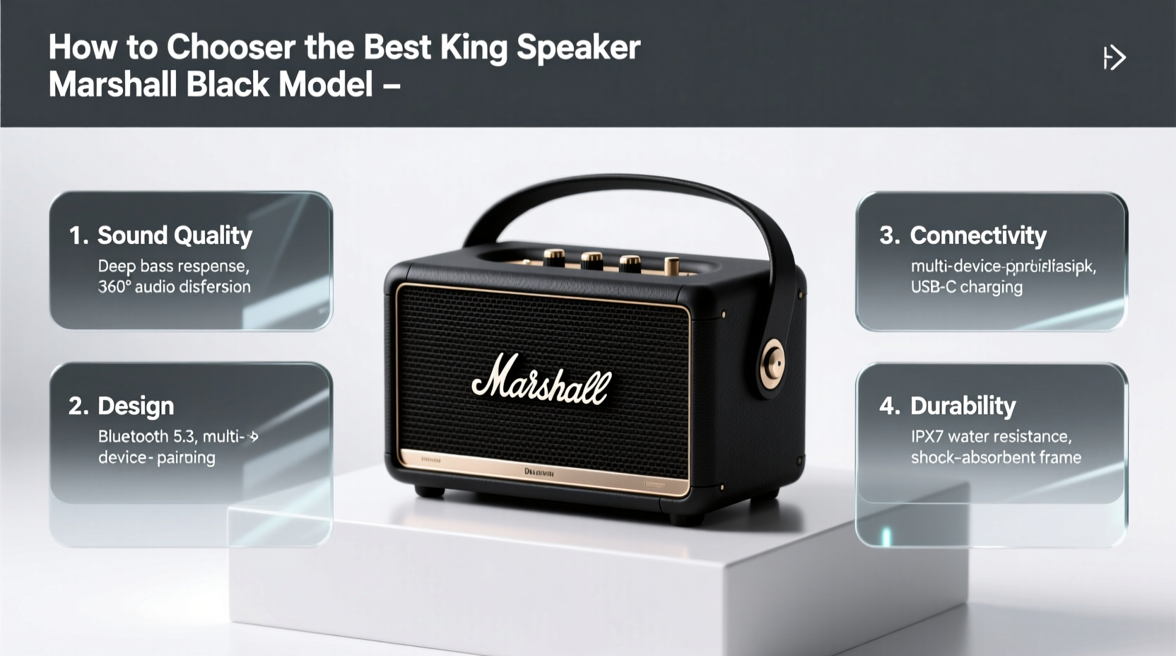 king speaker marshall black