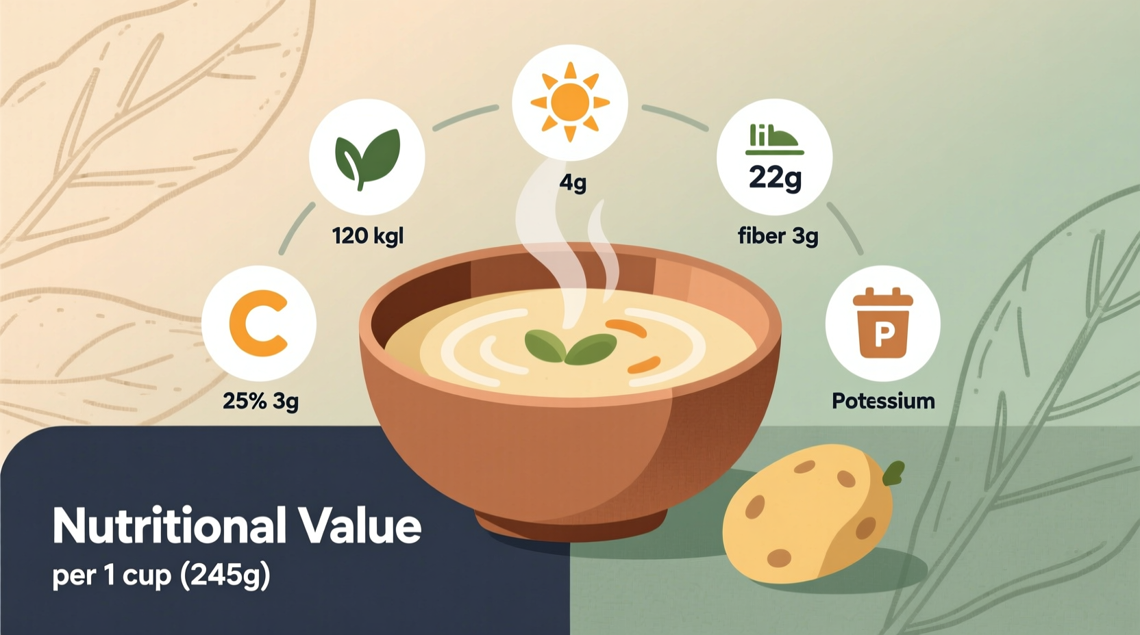 nutritional value of potato soup