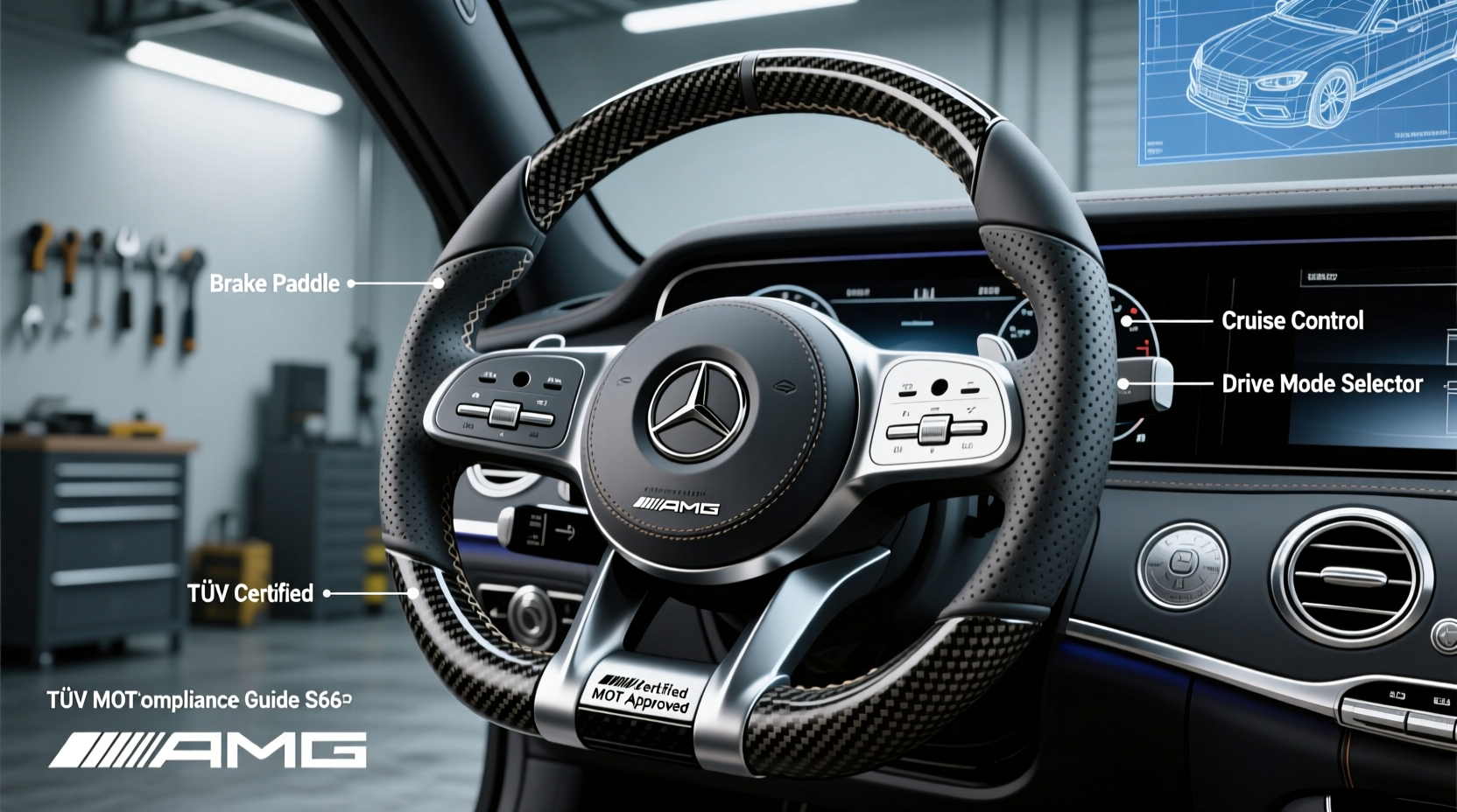 s63 steering wheel amg tuv mot