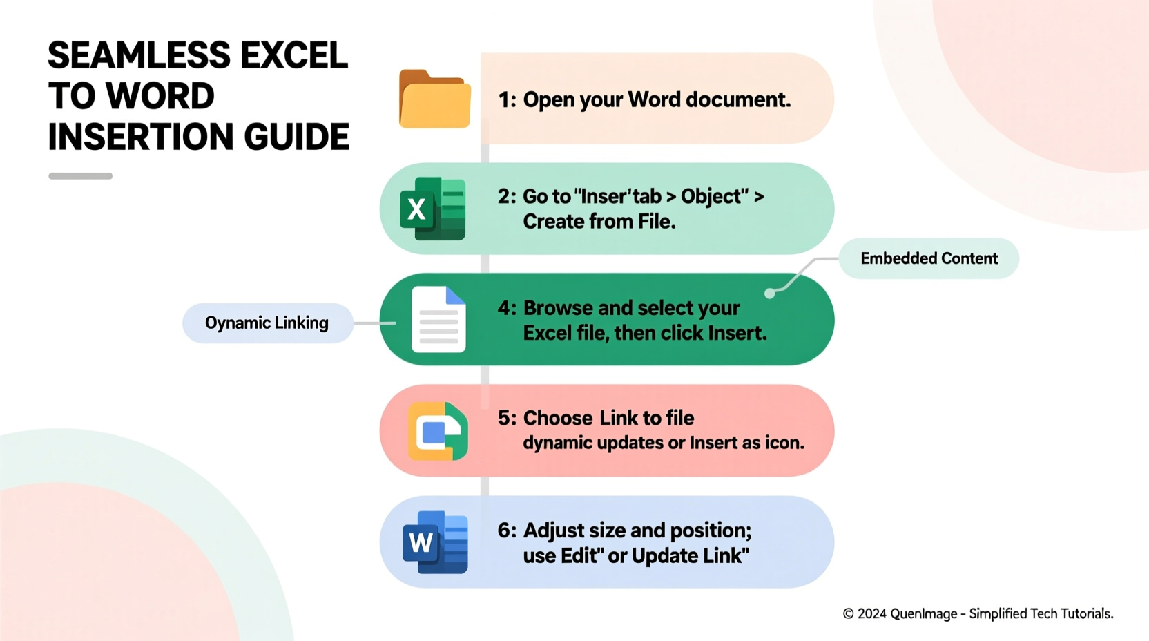 a step by step guide to seamlessly inserting excel files into word documents
