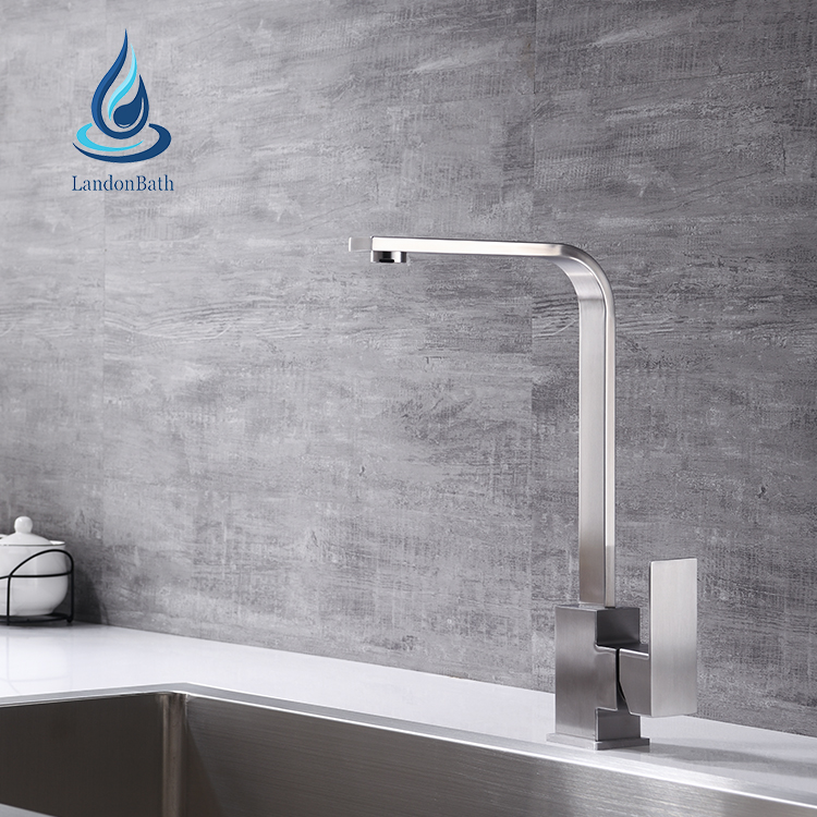 Fashion restaurant multi function sus304 kitchen faucet tap stainless steel square kitchen faucet torneiras da cozinha