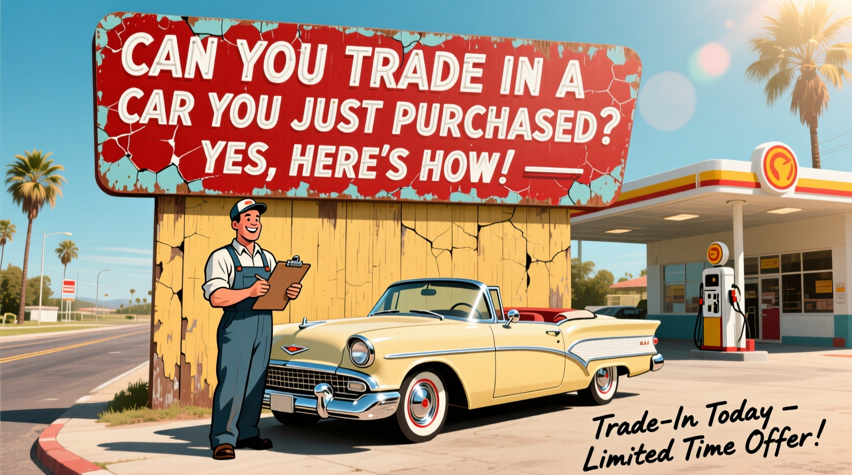 can you trade in a car you just purchased