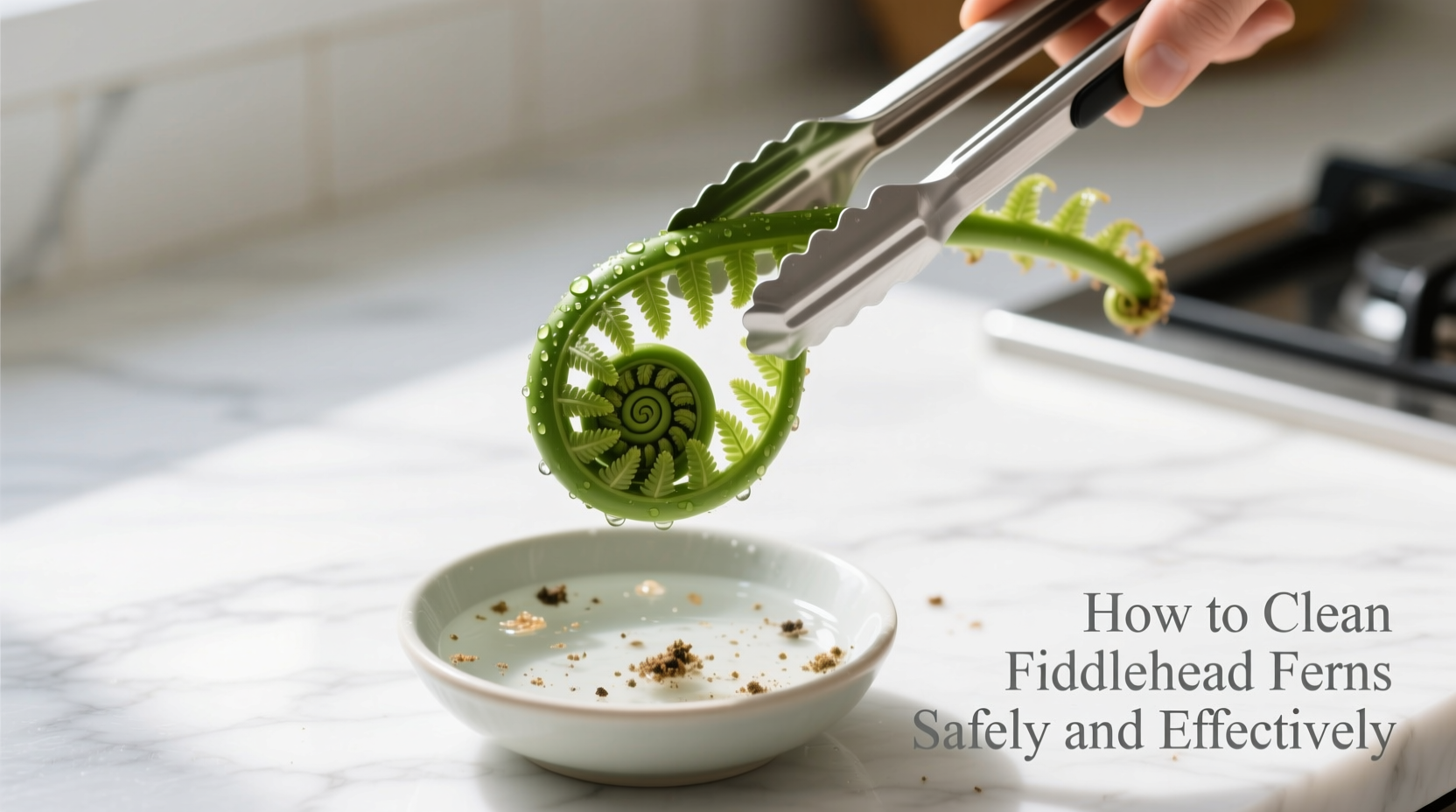 how to clean fiddlehead ferns