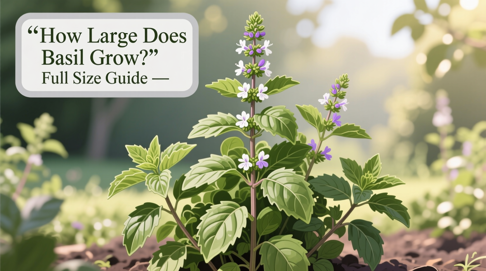 how large does basil grow