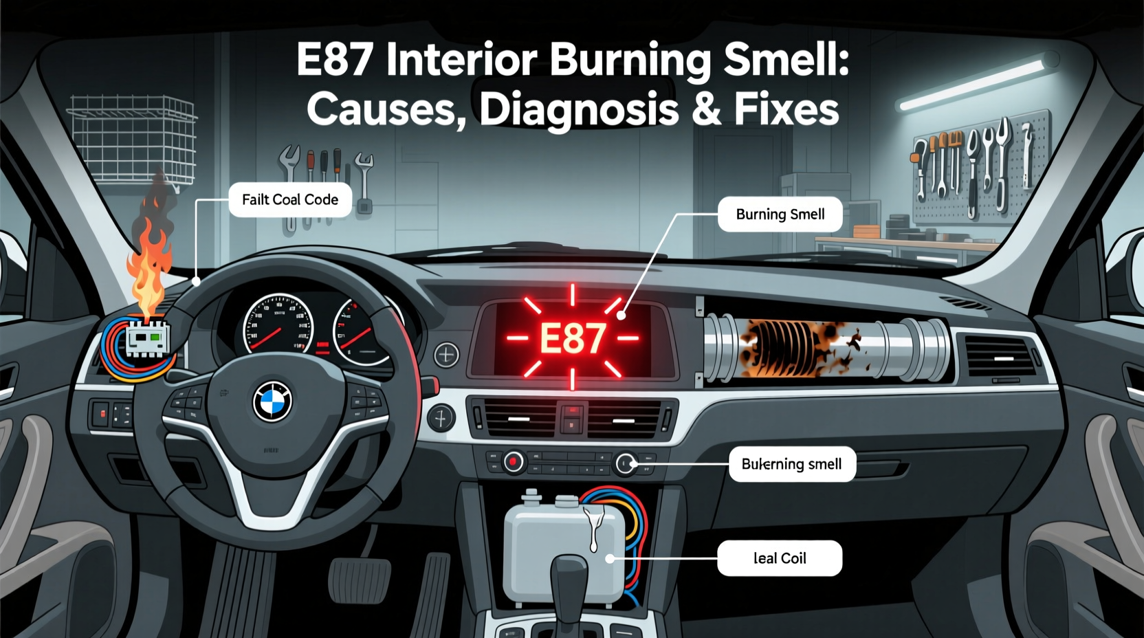 E87 Interior Burning Smell: Causes, Diagnosis & Fixes