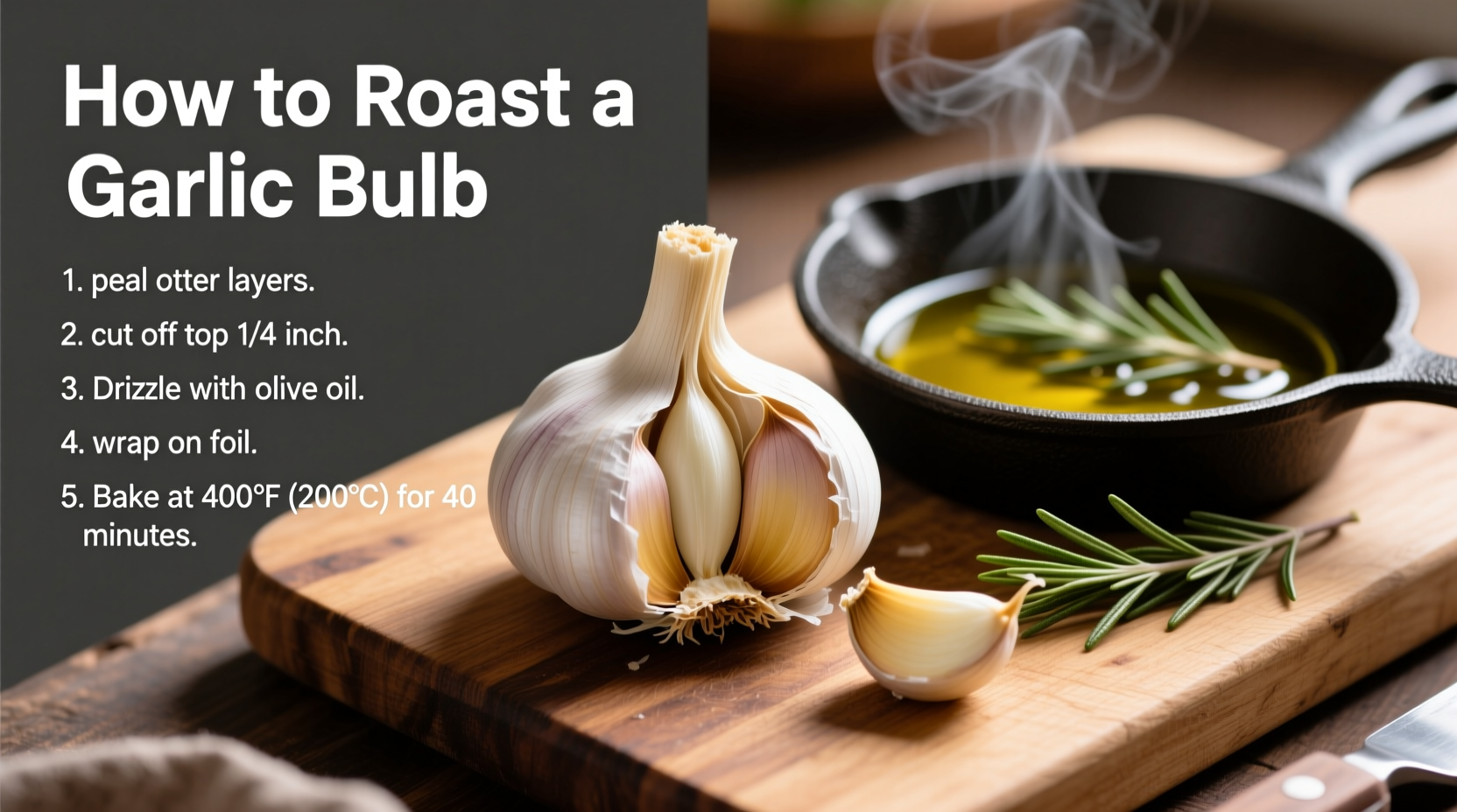 Perfect Roasted Garlic: Simple 40-Minute Method