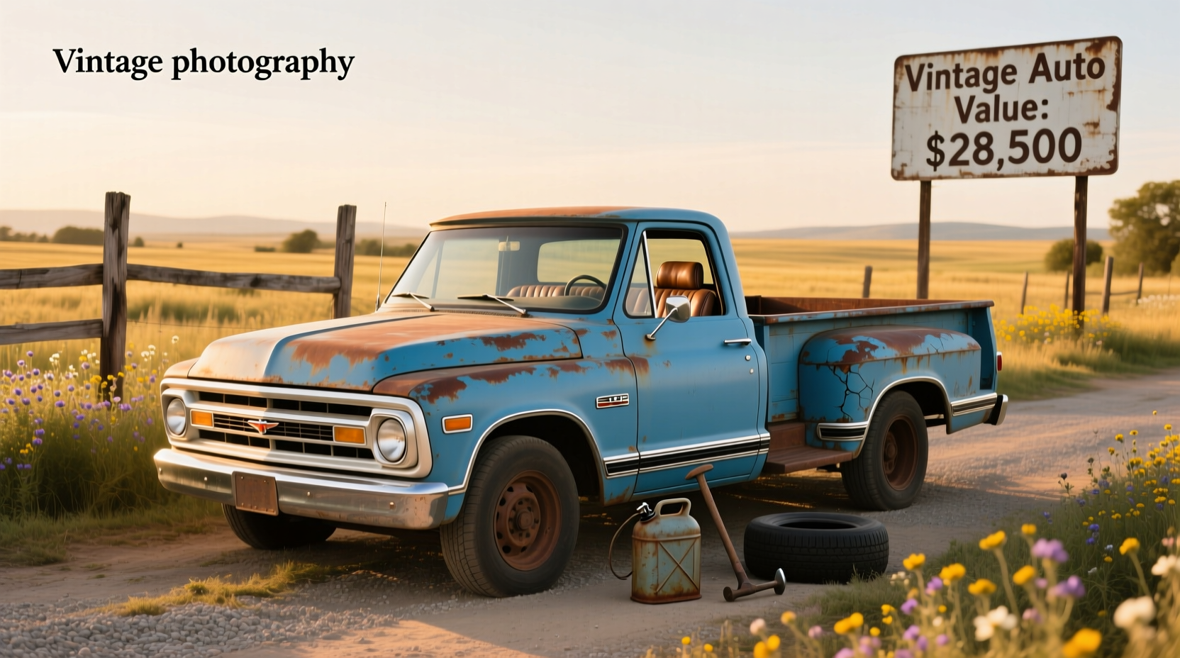Restored 1965 Chevrolet C10 pickup truck on city street