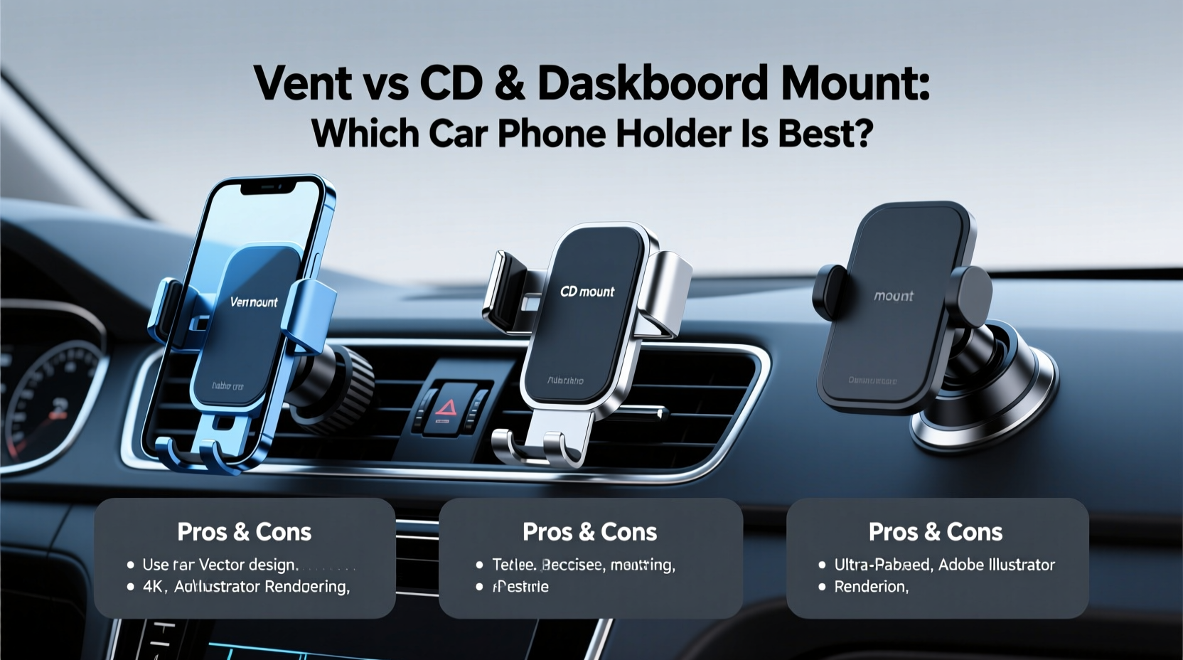 Vent vs CD vs Dashboard Mount: Which Car Phone Holder Is Best?