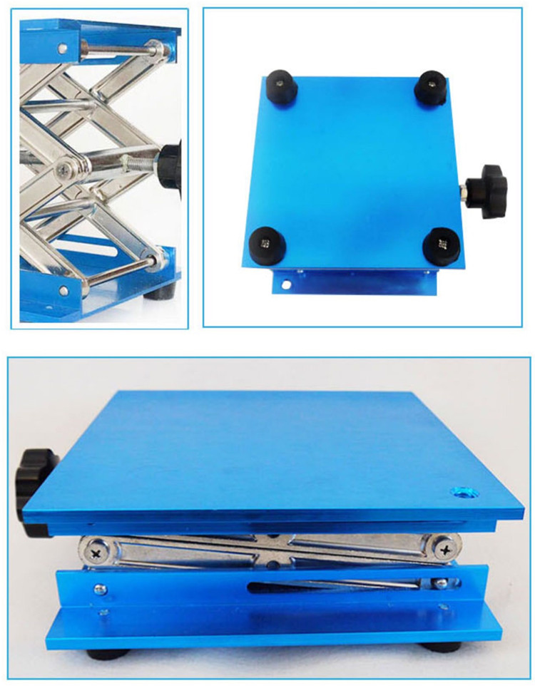 150x150mm Lab Stand Table Scissor Lift Aluminum Oxide Laboratory Scissor Lift