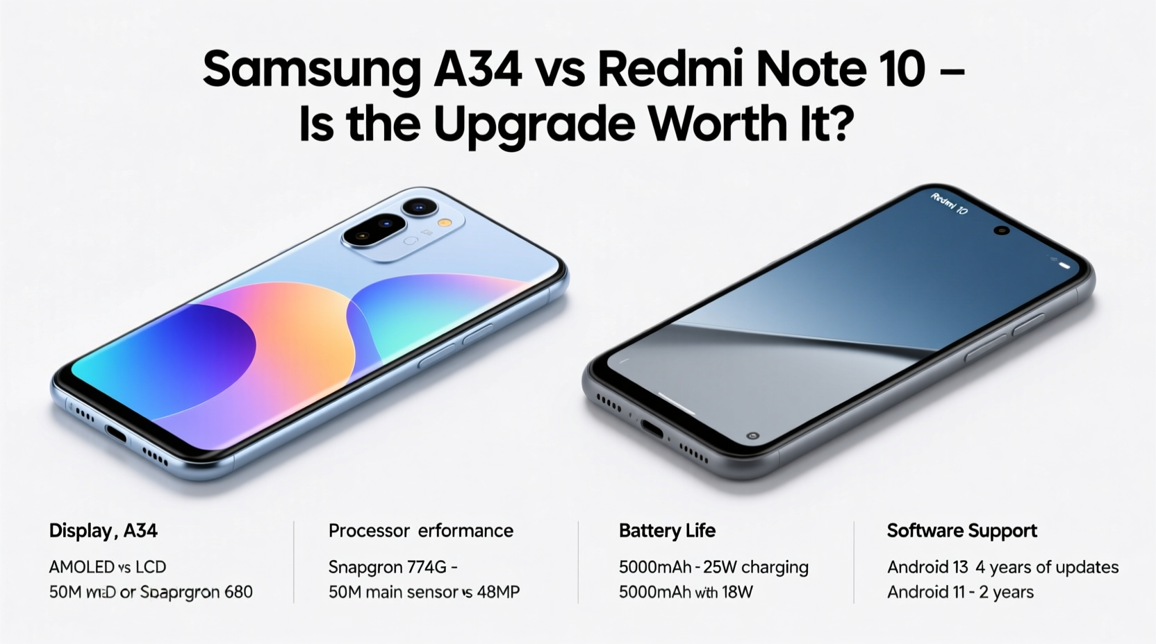 is the samsung a34 really worth the upgrade from a redmi note 10