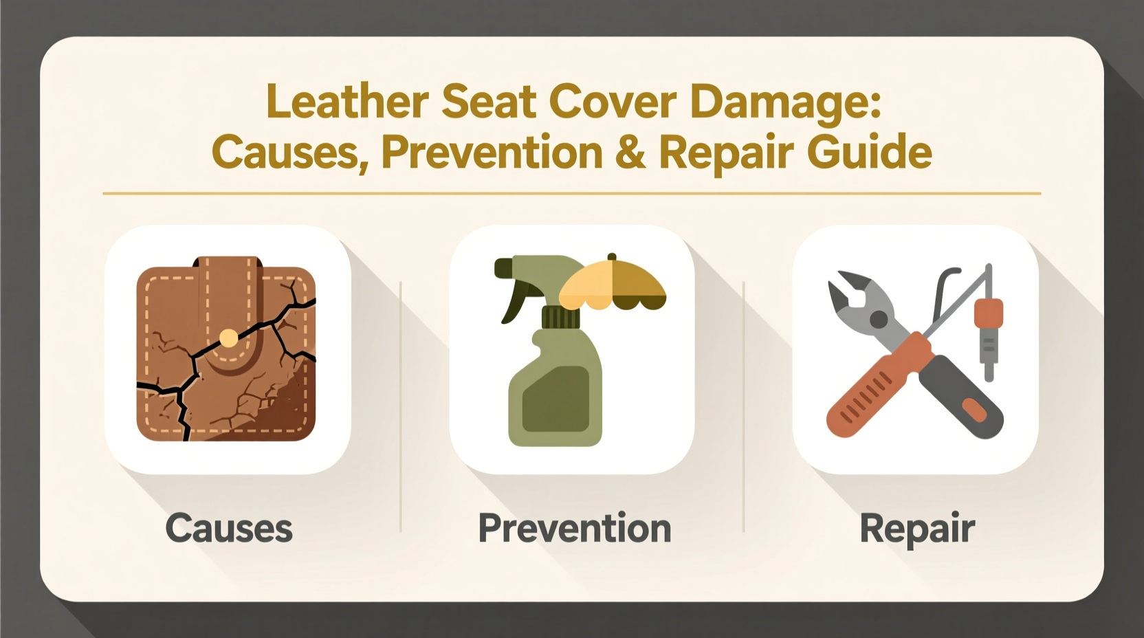 leather seat cover damage