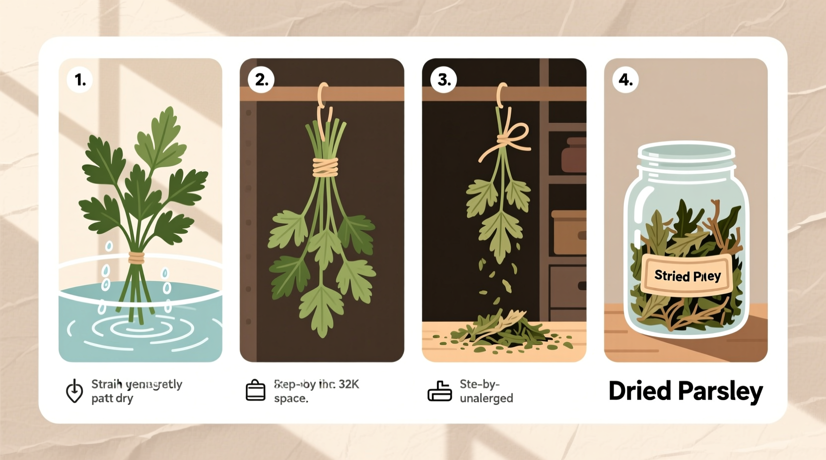how to dry parsley
