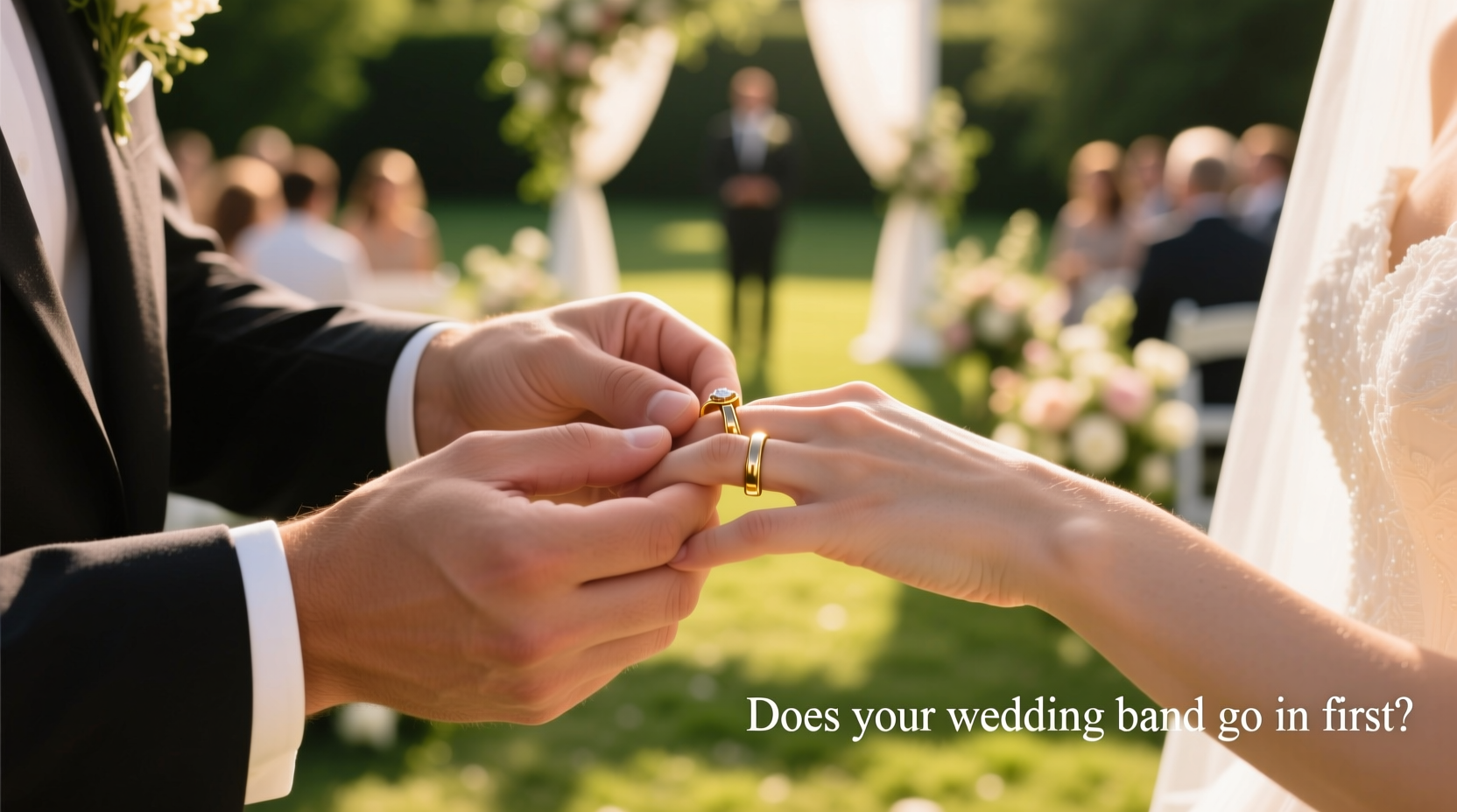 does your wedding band go on first