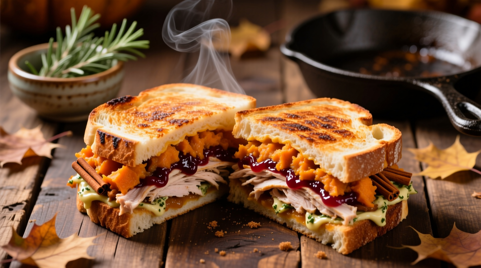 grill pressed thanksgiving leftover panini recipe