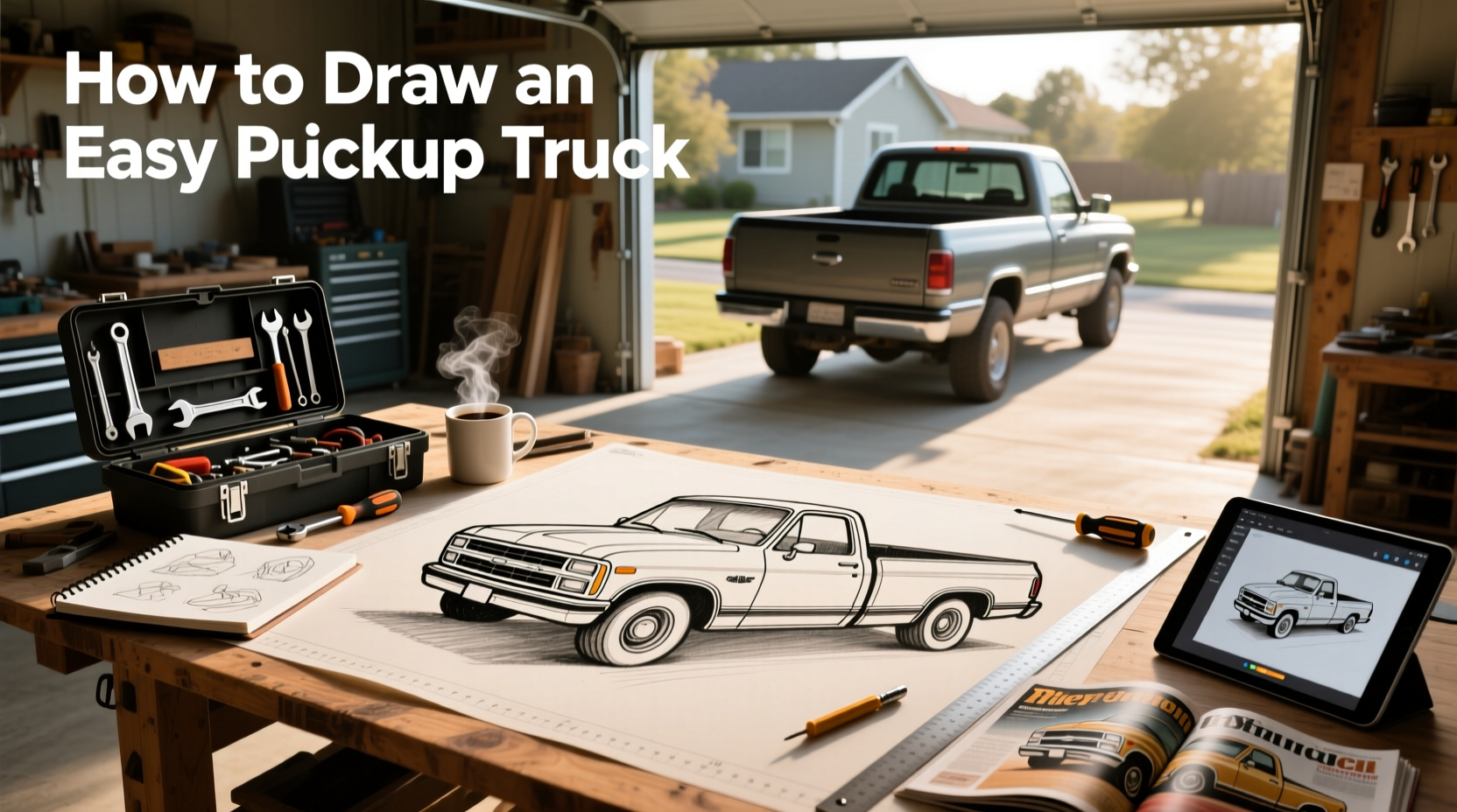 How to Draw a Pickup Truck: Step-by-Step Guide