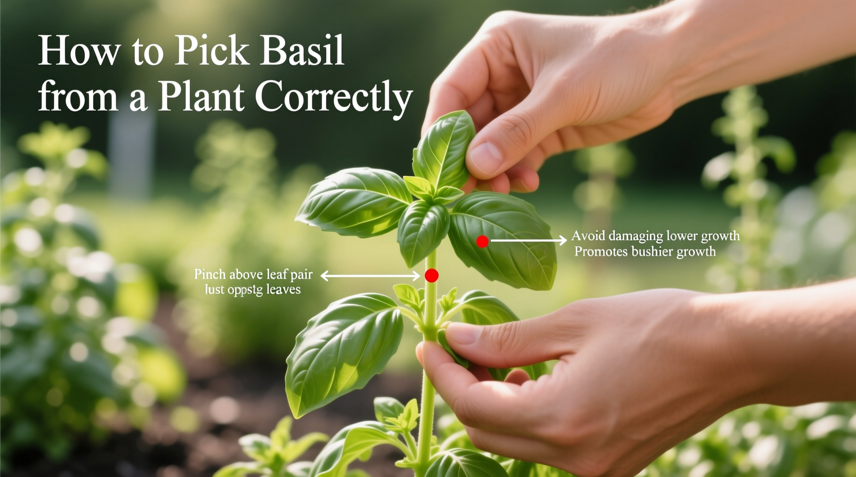 how do you pick basil from a plant