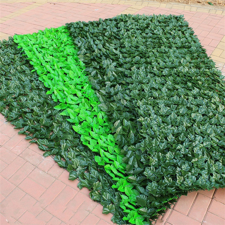 人造塑料绿色绿篱常春藤叶隐私人造柳条围栏1mx3m人造植物围栏