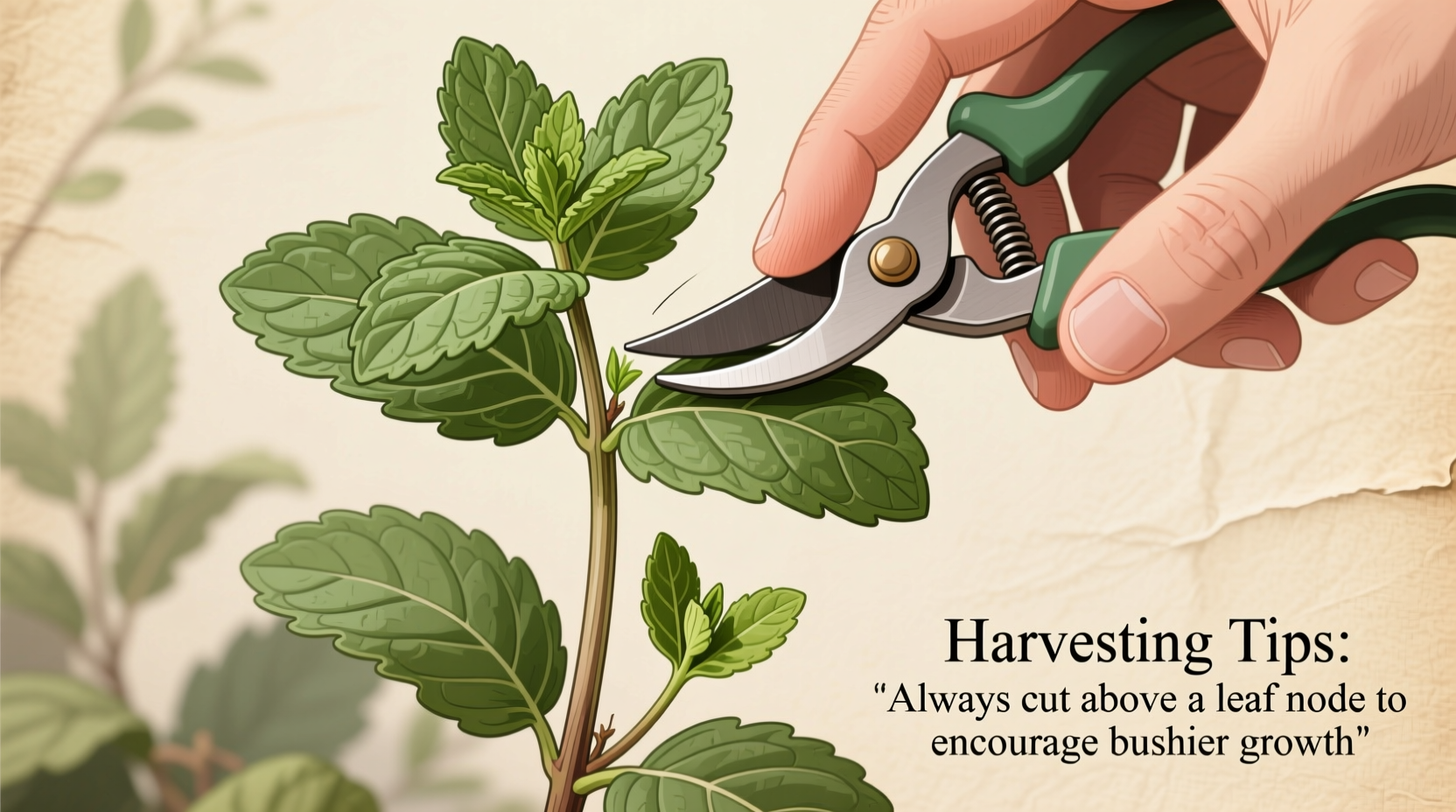 how to harvest a mint plant