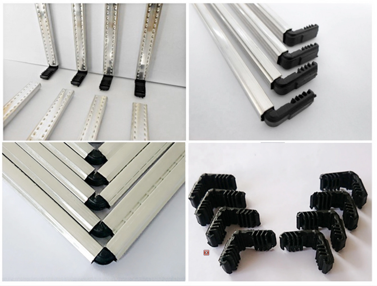 Aluminum spacer bar straight corner key