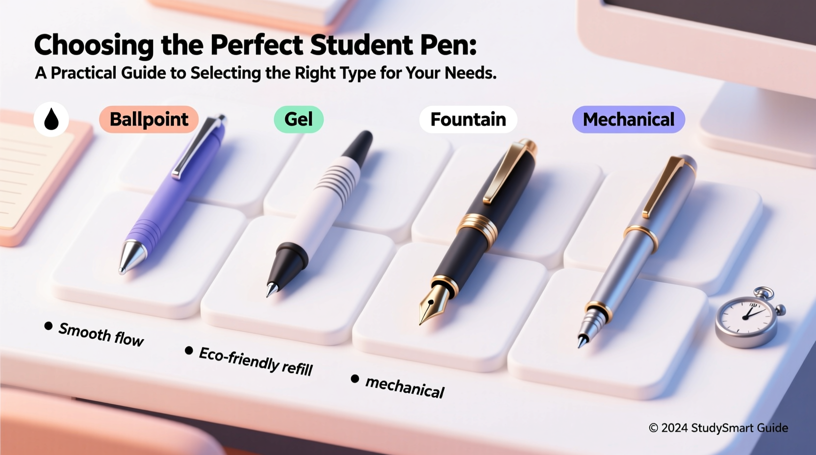 choosing the perfect student pen a practical guide to selecting the right type for your needs