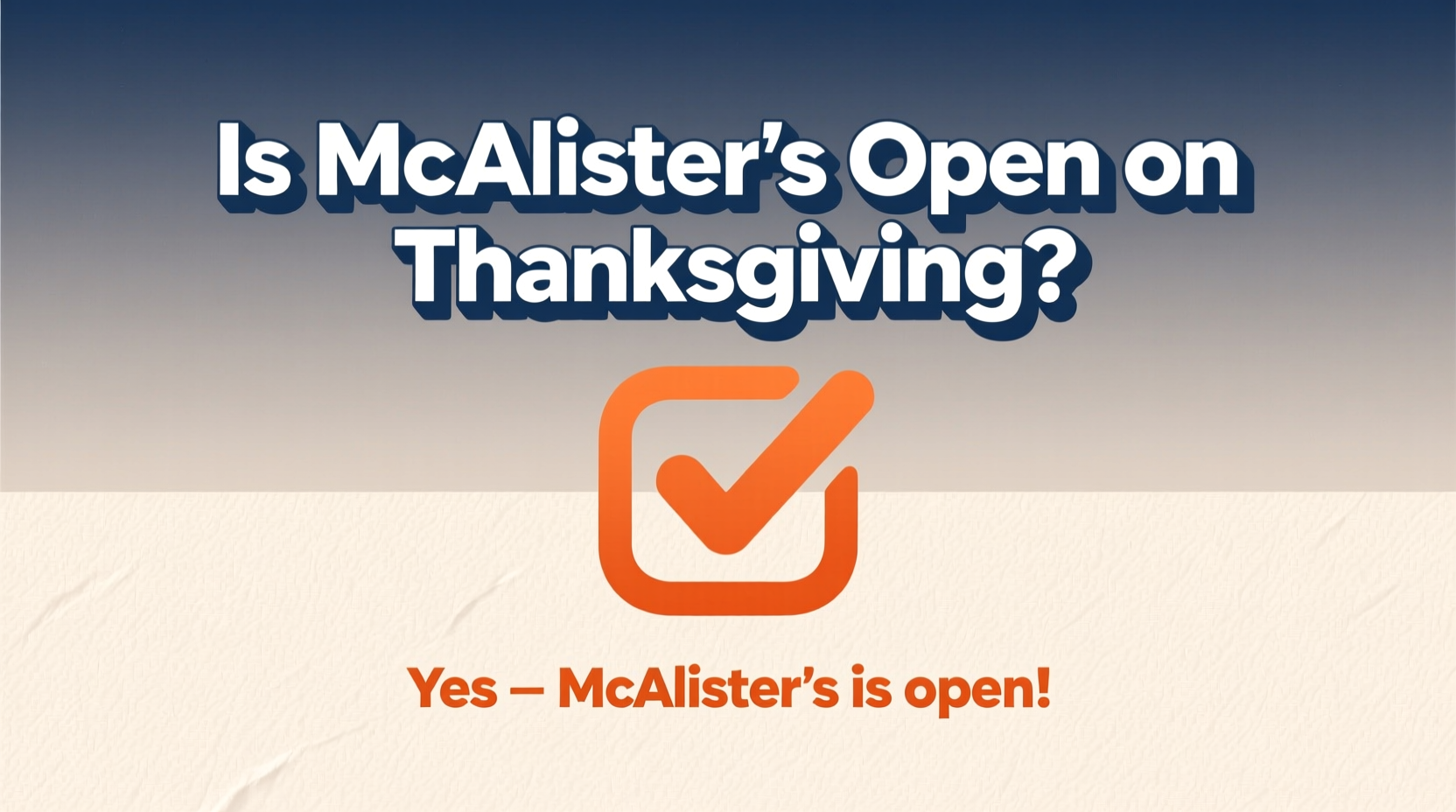 is mcalisters open on thanksgiving