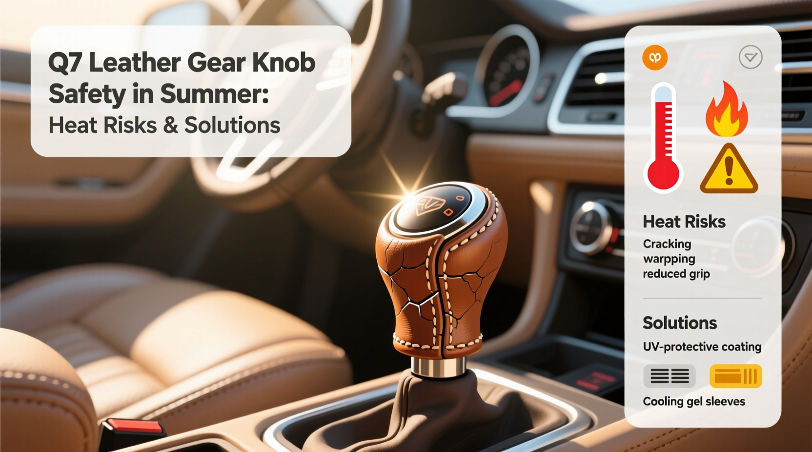 q7 leather knob summer safety