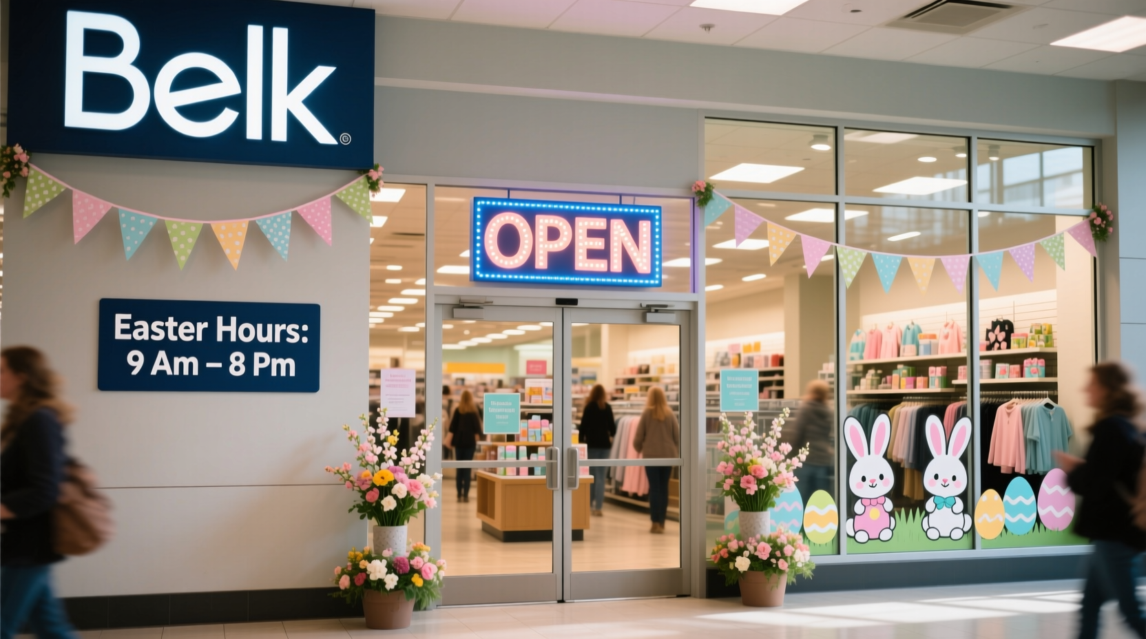 are belk stores open on easter