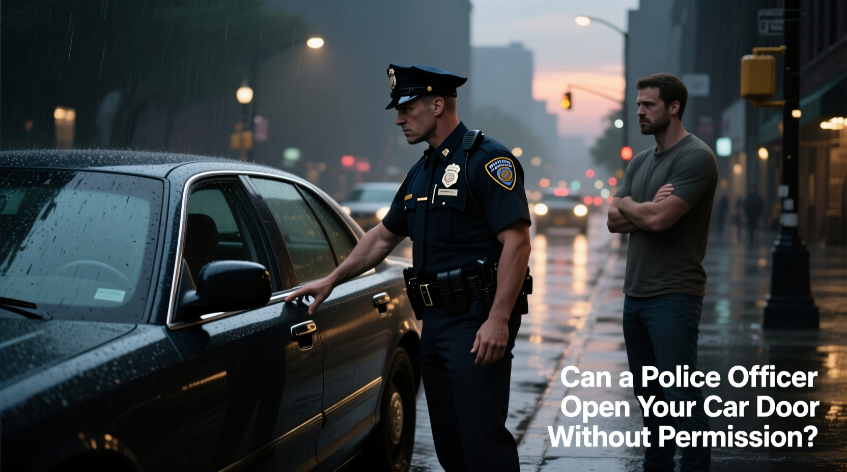 can a police officer open your car door without permission
