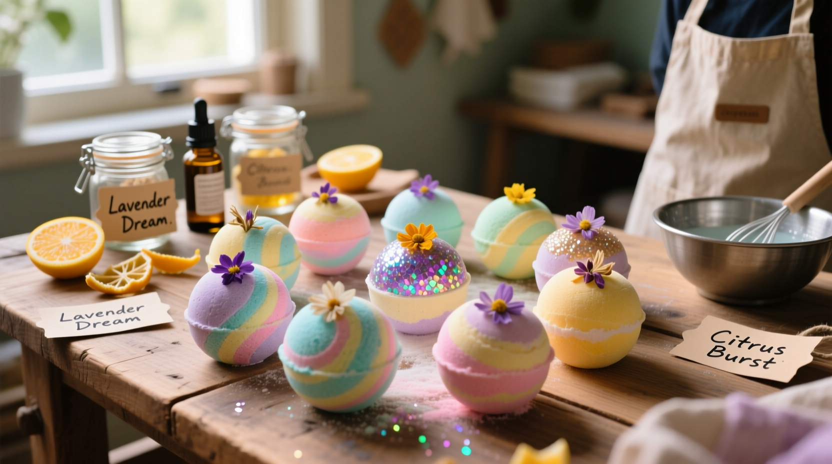 make your own bath bombs