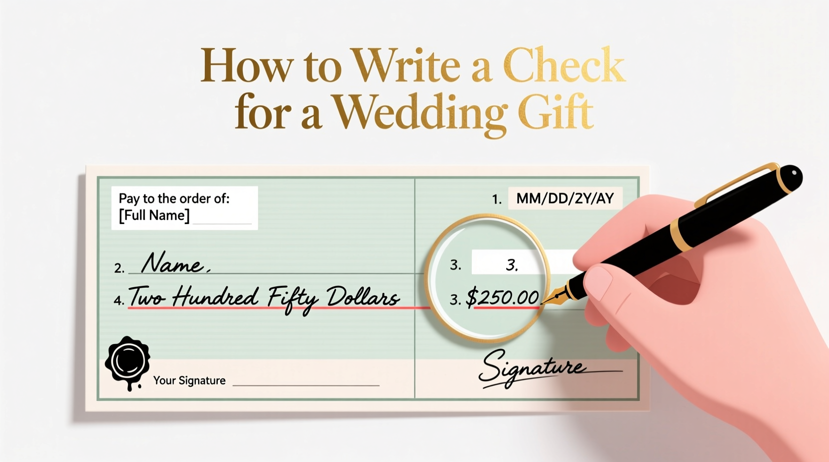 how to write a check for wedding gift guide