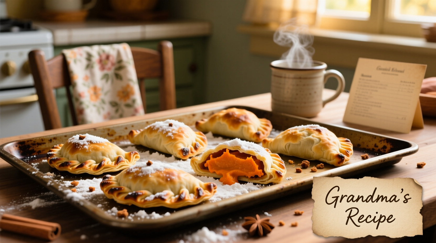 Süßkartoffel-Empanadas auf Backblech
