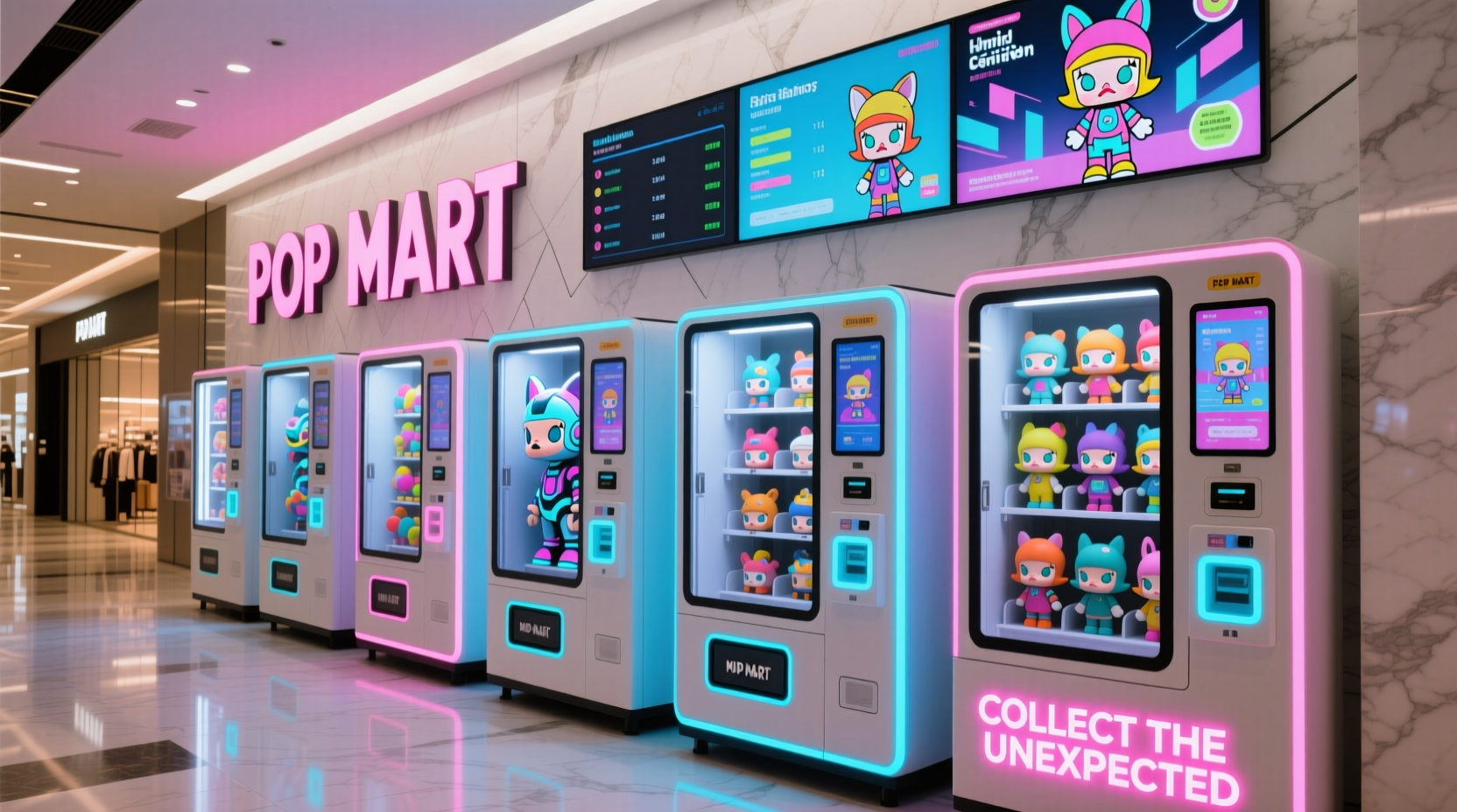 where do they have popmart vending machines