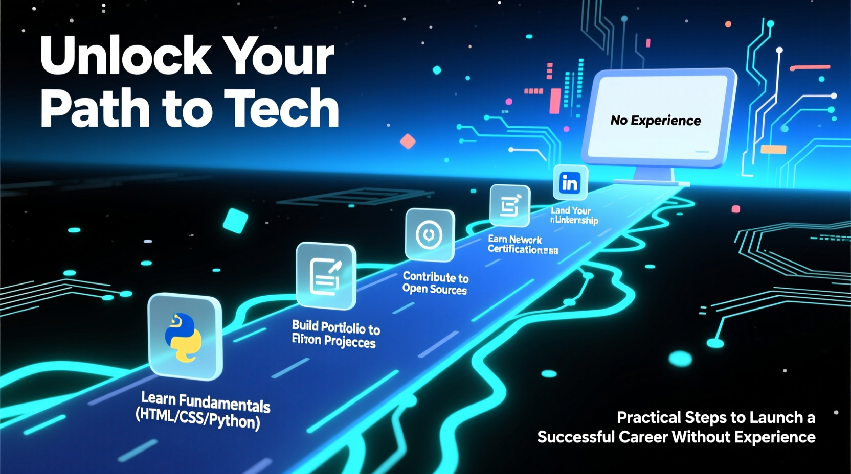 unlock your path to tech practical steps to launch a successful career without experience
