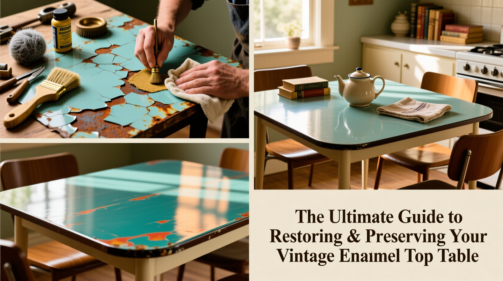 the ultimate guide to restoring and preserving your vintage enamel top table
