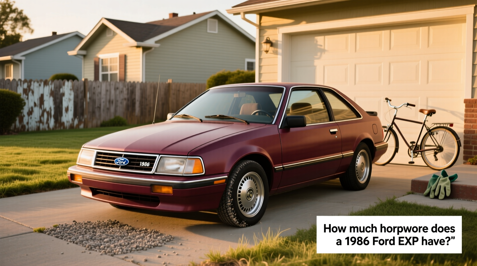 1986 ford exp horsepower trim guide