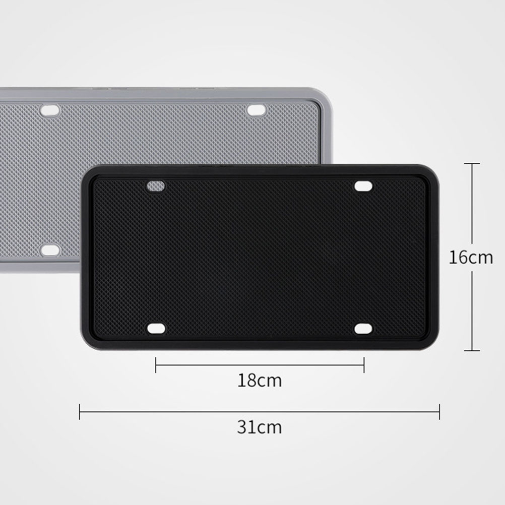 1 Pair Wholesale Embossed American Electric Car License Plate Frame Black Car Number Silicone License Plate Frame Holder